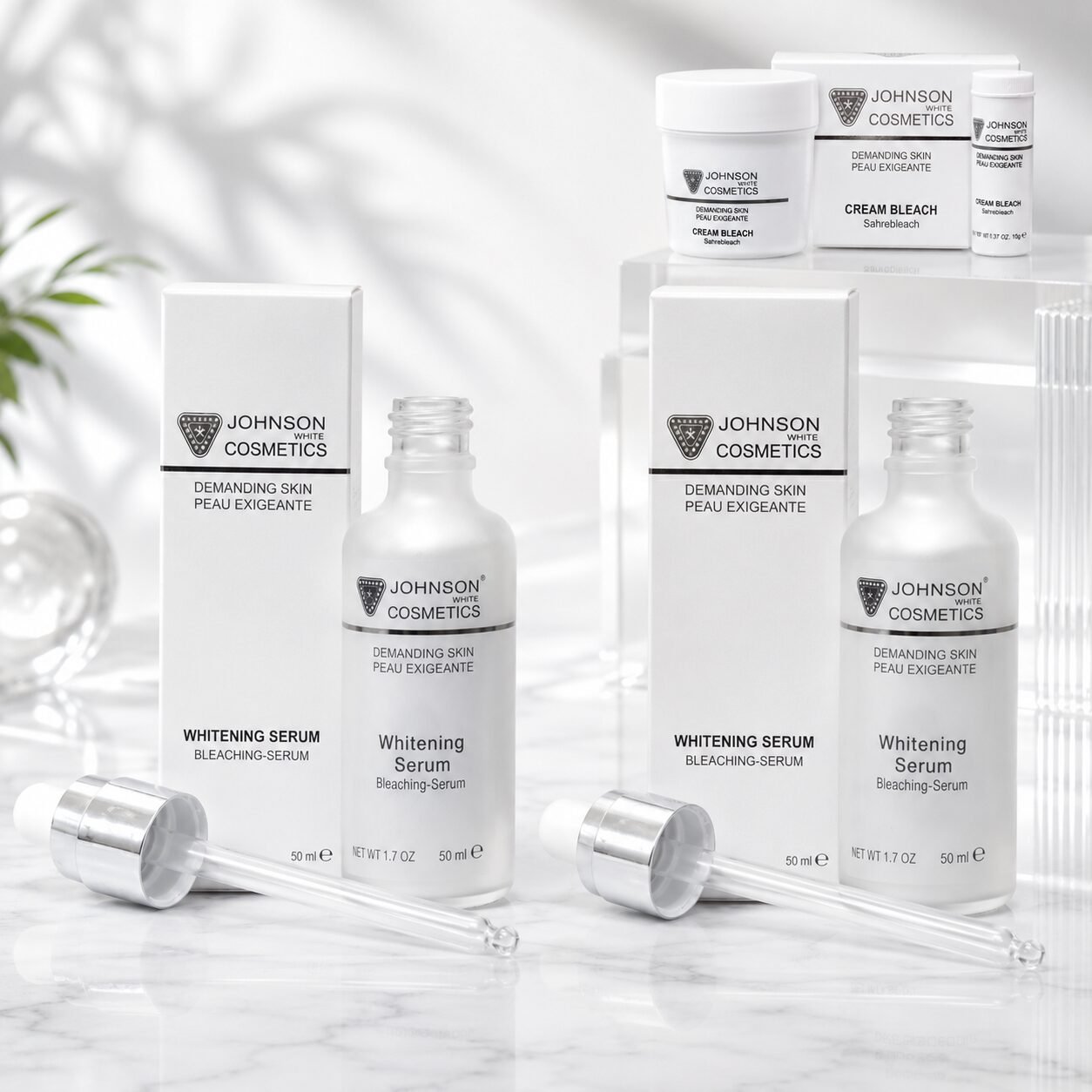 BUY 2 Johnson White Serums GET Bleach Cream (28gm) FREE