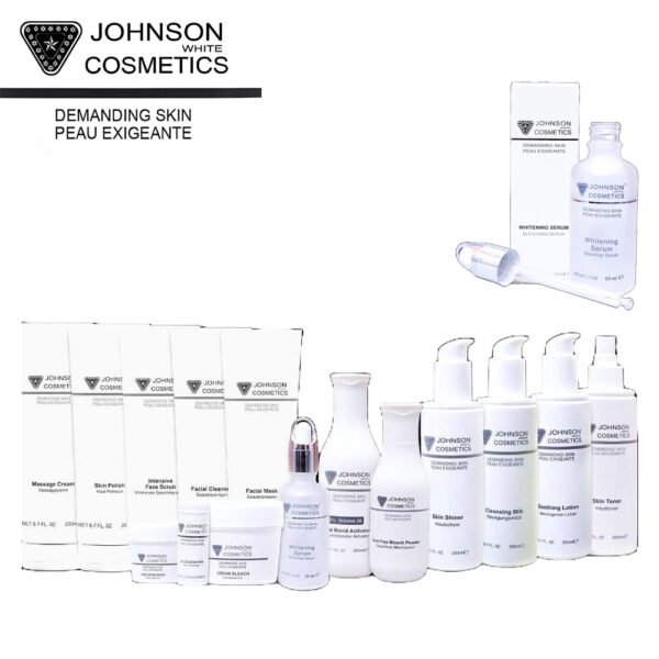 Johnson White Cosmetics Complete Facial Kit (Pack of 13) + FREE Serum