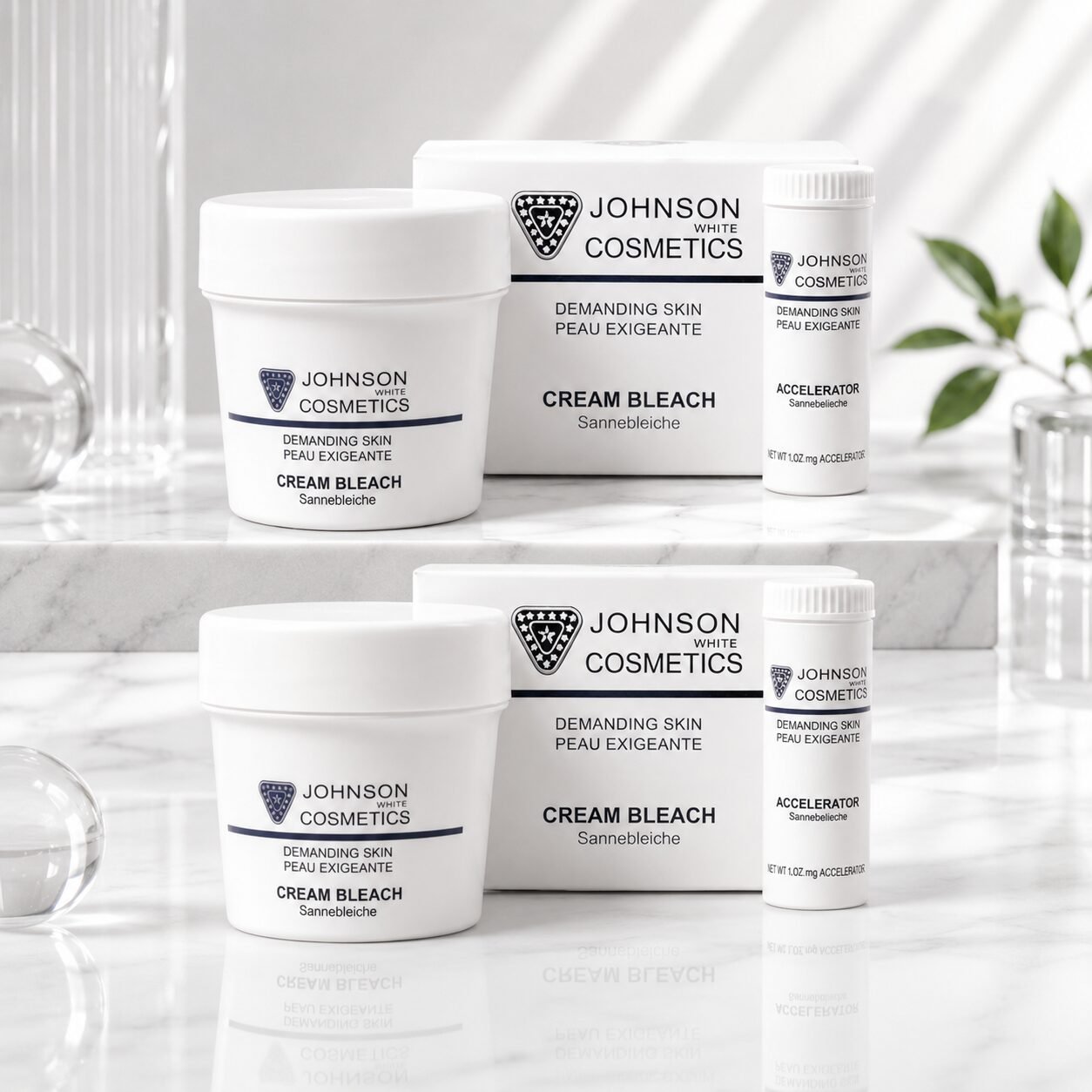 Johnson White Cosmetics Cream Bleach (28gm) Combo Pack