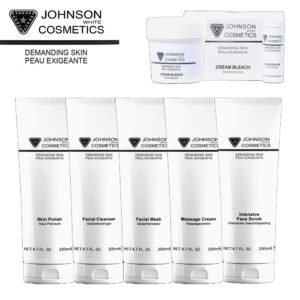 Johnson White Cosmetics Facial Kit (200ml Each) Pack of 5 + FREE Bleach Cream (28gm)