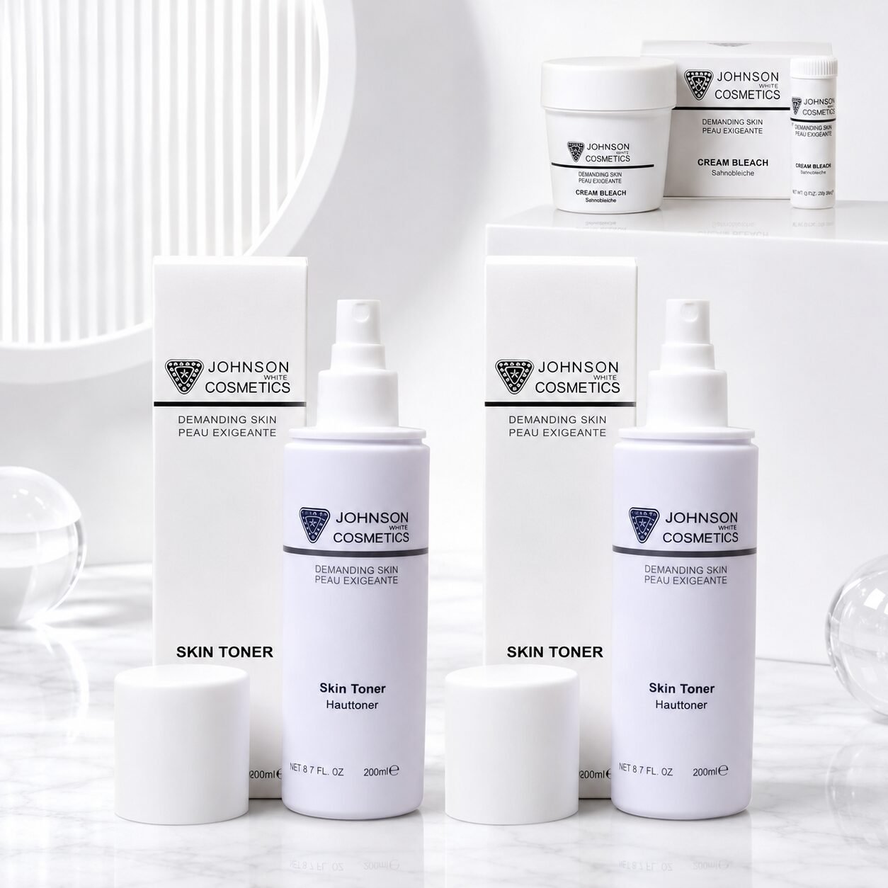 BUY 2 Johnson White Skin Toner GET Bleach Cream (28gm) FREE