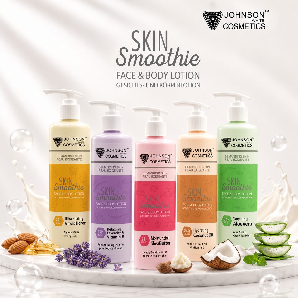 Johnson White Cosmetics Skin Smoothie Face & Body Lotion (250ml)