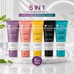 Johnson White Cosmetics Face Washes Deal (100ml Each) Pack of 5
