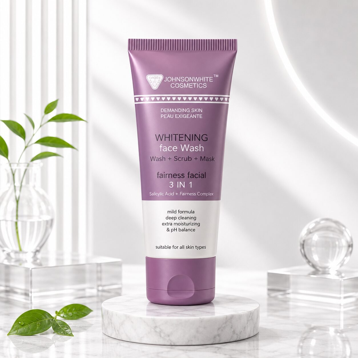 Johnson White Cosmetics Whitening Face Wash 3in1 (100ml)
